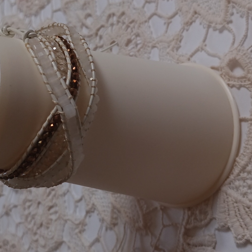 Two Beaded Wrap Around Bracelets by  Victoria Emerson.